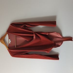 Madewell velvet wrap bodysuit size medium